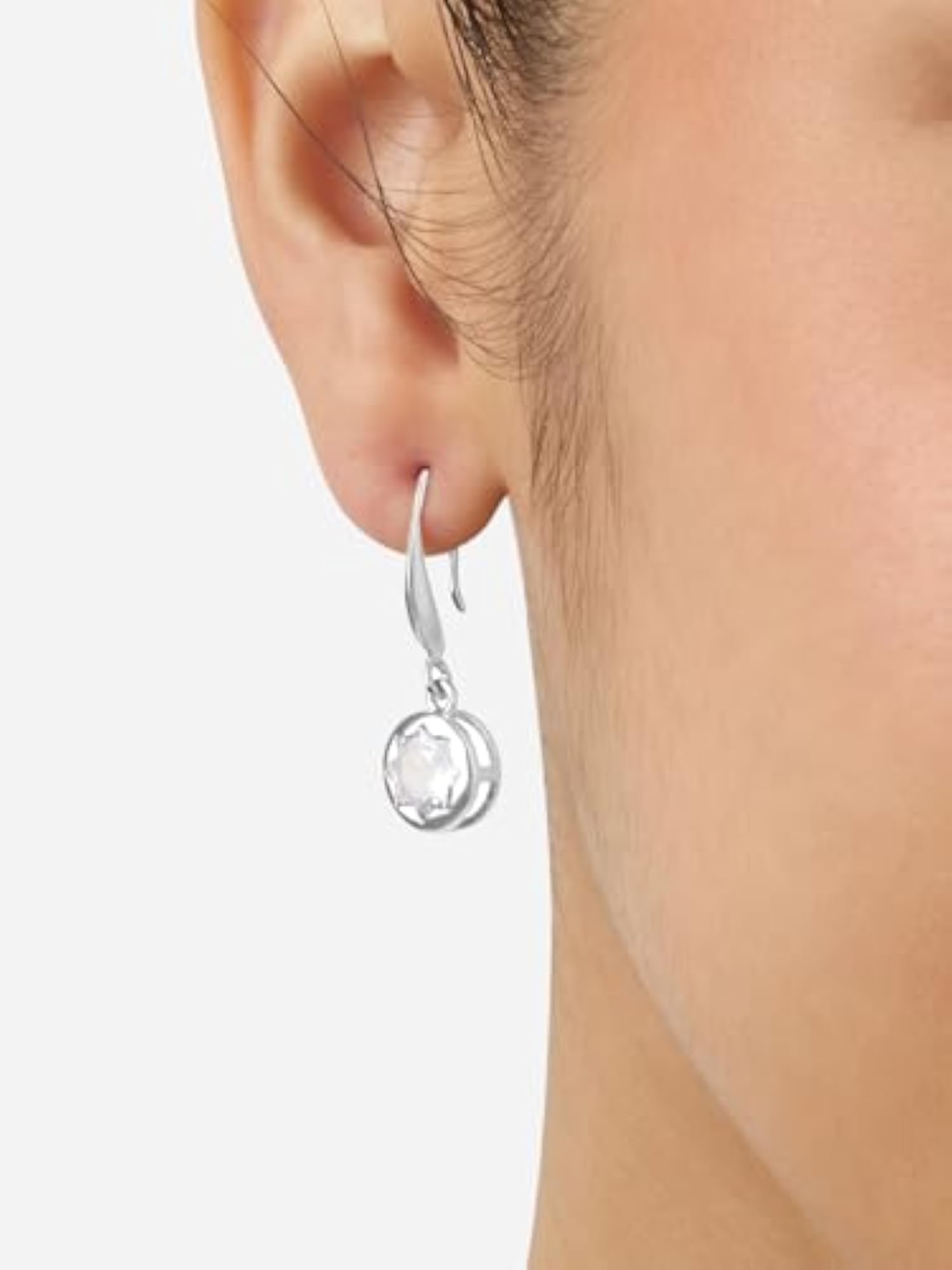 Women's Contemporary Cubic Zirconia Brass Drop Earrings